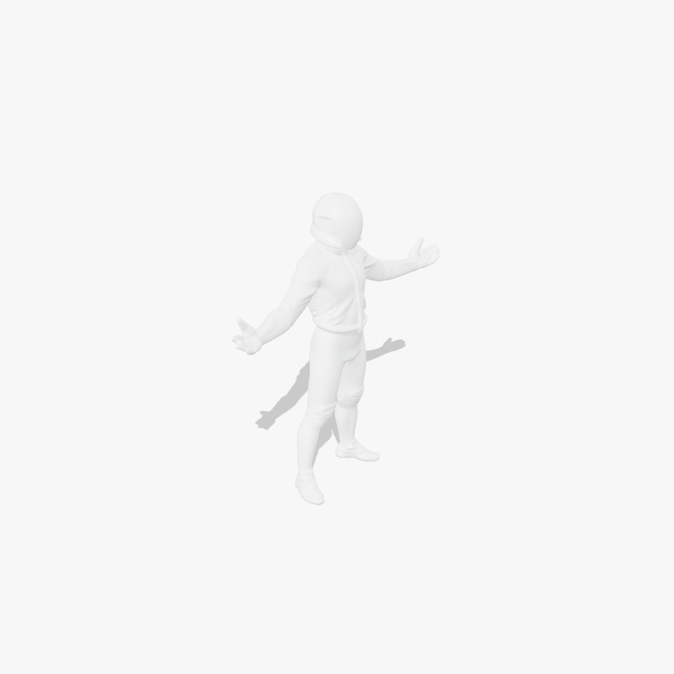Futuristic Fencer  Detailed D Character Model with PBR Textures
